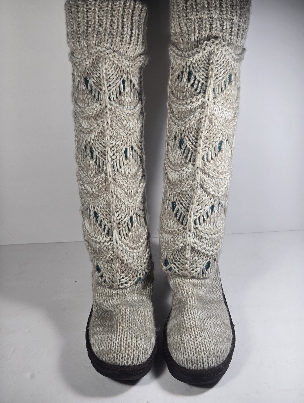 Muk Luks Jamie Knit Boots Women's Size 7 Bohemian